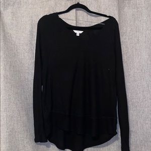 Black long sleeved Henley shirt